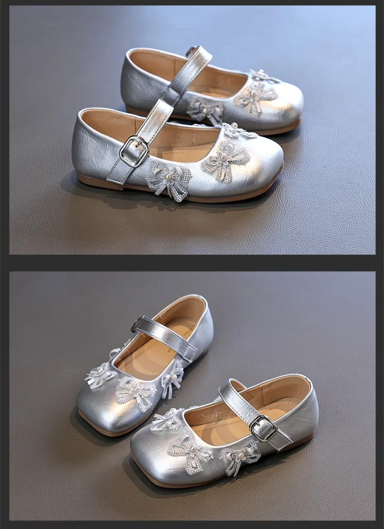 Mädchen Frühling Herbst Neue Prinzessinnen-Schuhe Weiche Sohle Rutschfest Quadratischer Schnitt PU-Leder Modische Mary Jane Schülerverschuhe – Detail 10