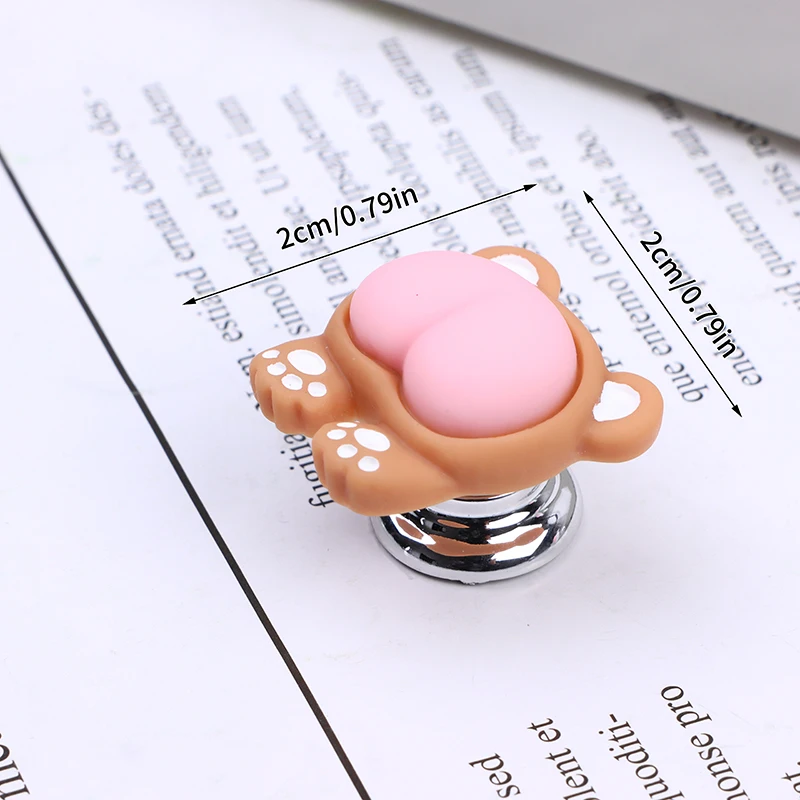 Cute Animal Butt Toilet Press Button Long Nail Protector For Women Toilet Bath Room Water Press Flush Button Decoration Aid