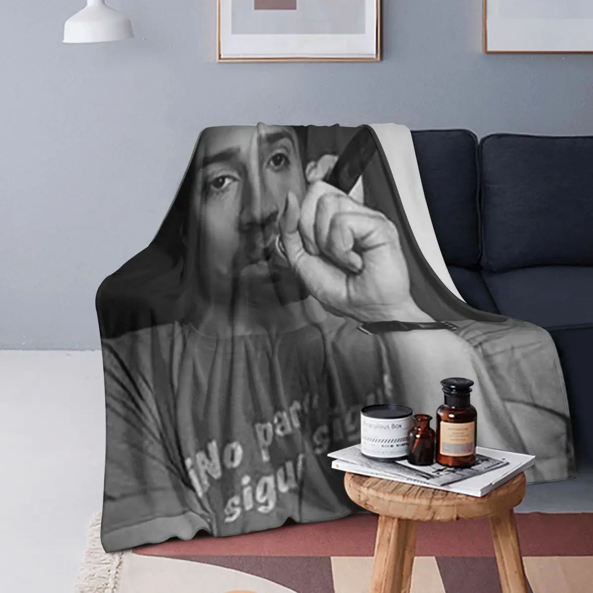 لين مانويل ميراندا عض له الشفاه البطانيات لينة الدافئة الفانيلا رمي بطانية أفخم للسرير غرفة المعيشة نزهة السفر أريكة المنزل