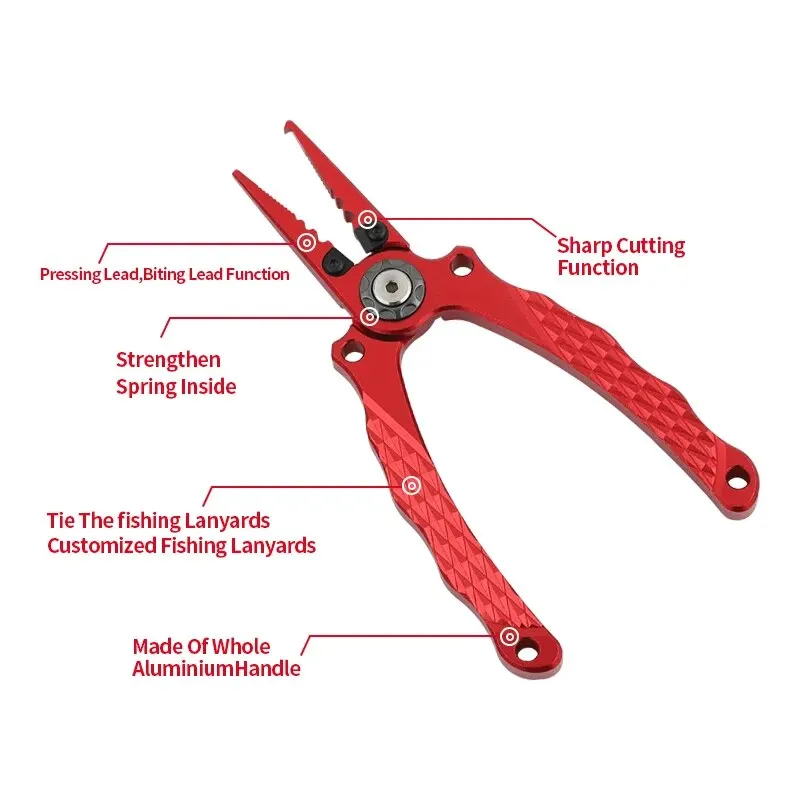 New Arrival Whole Aluminium Fishing Plier Scissor Braid Line Cutter Hook Remover High Quality Material