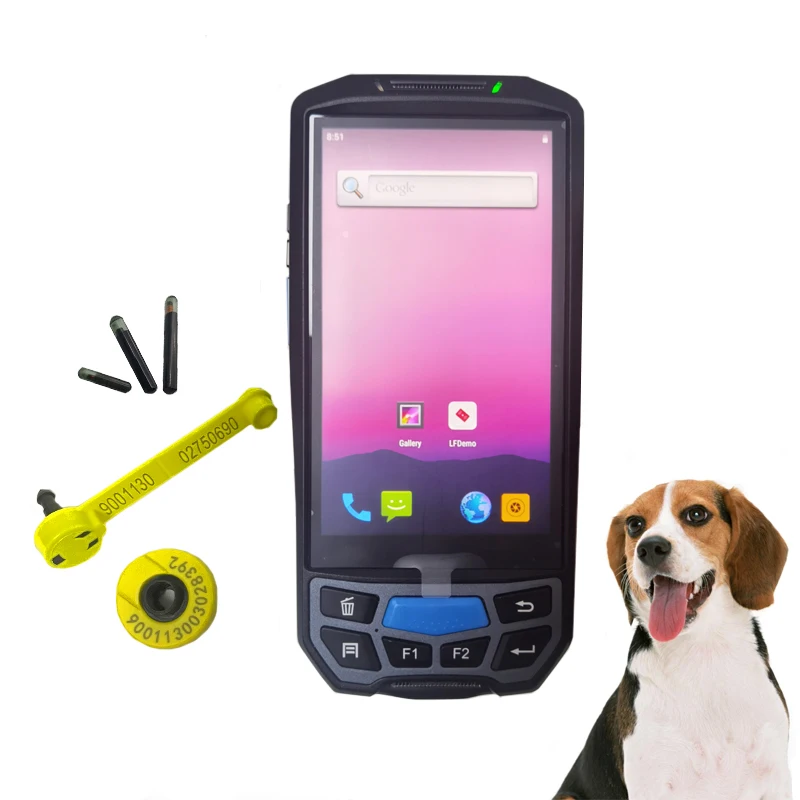 Imagem -03 - Animal Android Portátil Pda Bluetooth Compatível Wifi Fdx-b Leitor de Longa Distância para Gerenciamento de Etiquetas de Ouvido Iso11784 785