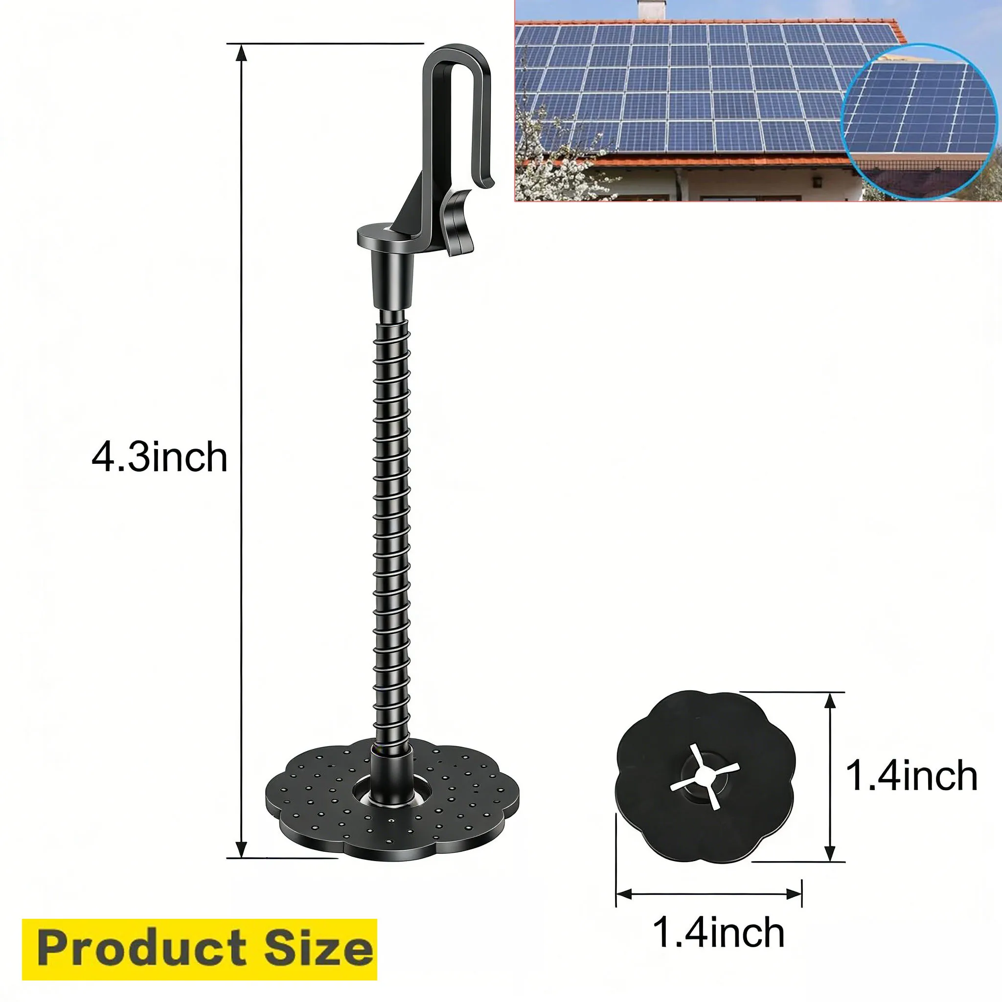 Solar Panel Mesh UV Resistant Nylon Critter Guard Clips - Durable Fasteners for Solar Panel Bird Proofing Mesh Installation