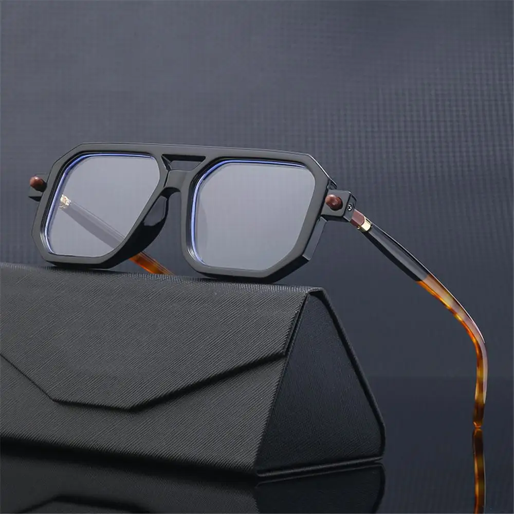 Retro Double Bridge Square Sunglasses Women Luxury Trendy Sunglasses Women Vintege Men Driving Outdoor Sports UV400 Shades