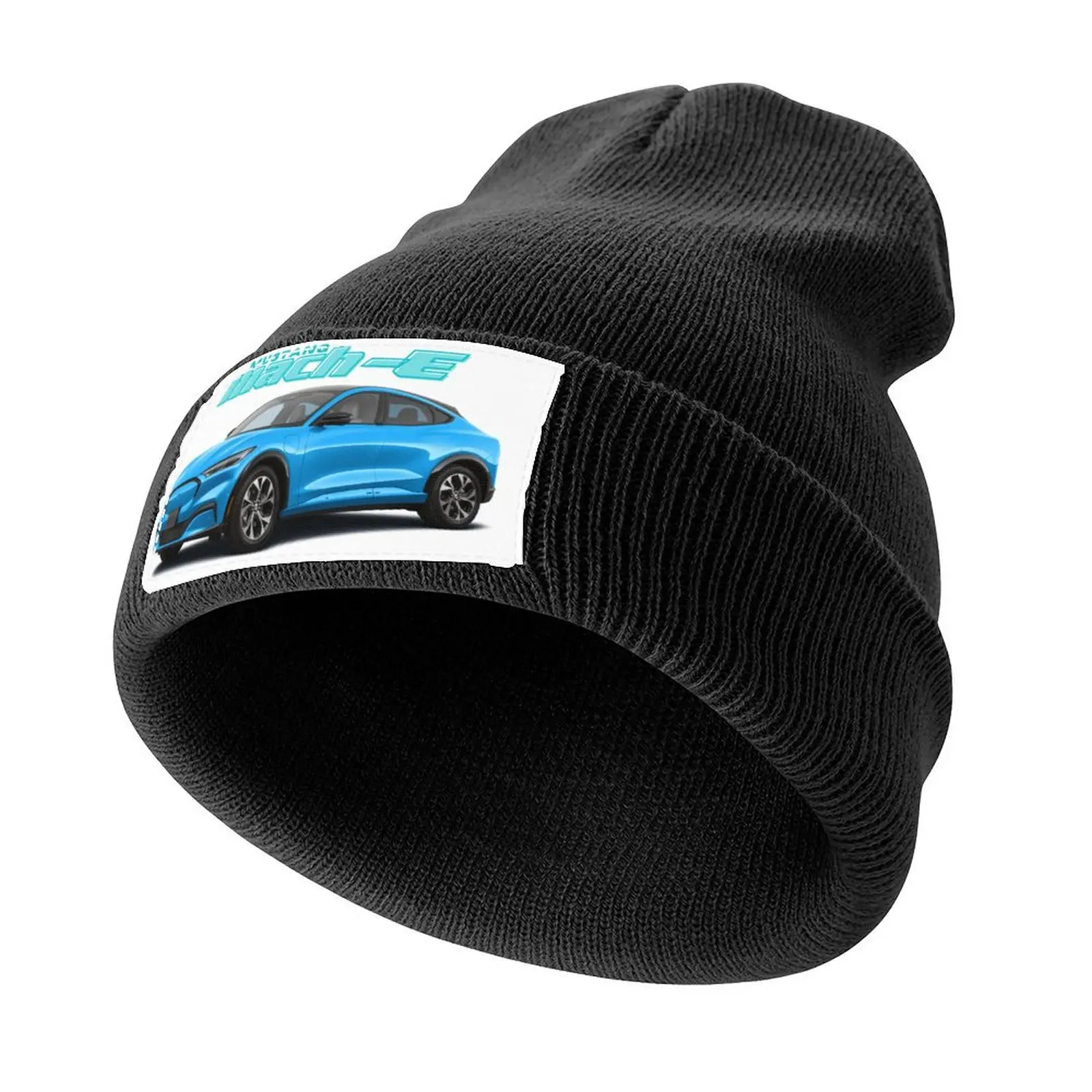 Mustang Mach-E - Grabber Blue Knitted Cap Golf Hat Dropshipping Streetwear Beach Outing Men Hats Women's