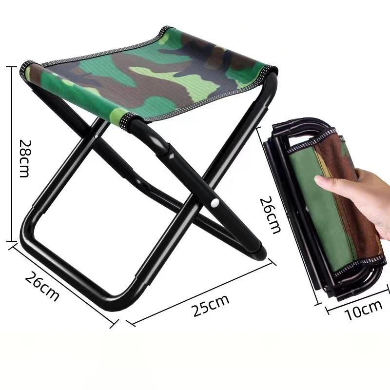 Outdoor Portable Folding Chair Combat Ready Bench Fishing Small Stool Travel Camping Maza Ultralight Queue Subway