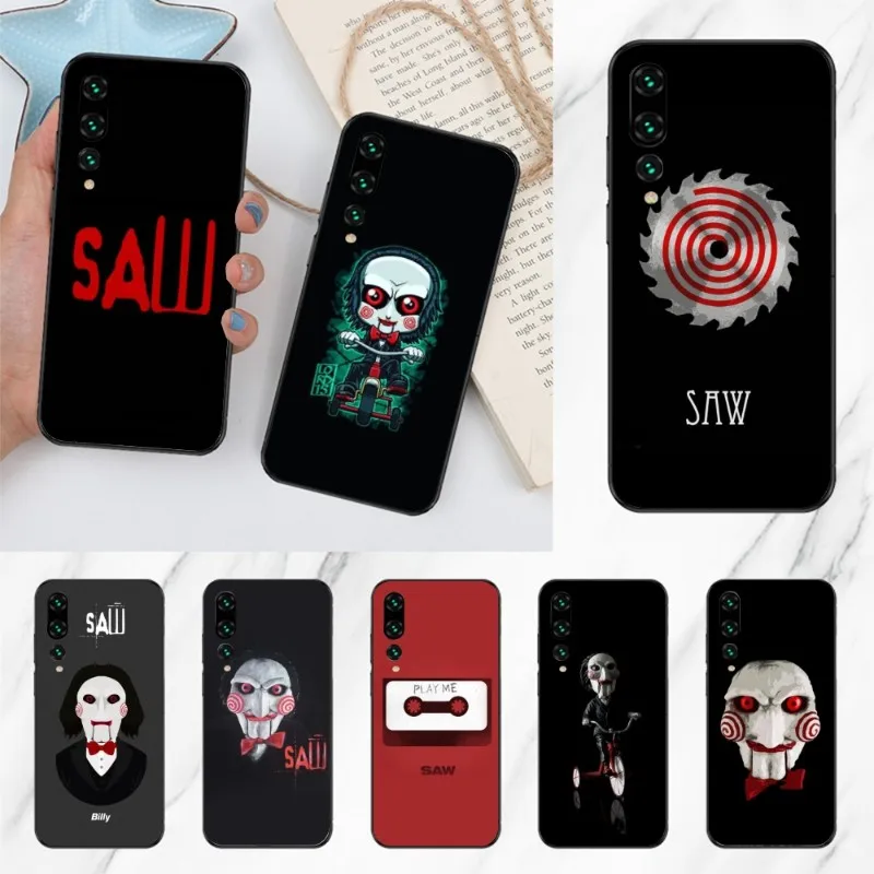 Saw Jigsaw Movie Phone Case for Huawei P50 P40 P30 Pro Lite P Smart 2021 2019 Magic 3 Black Soft Cover Funda Shell