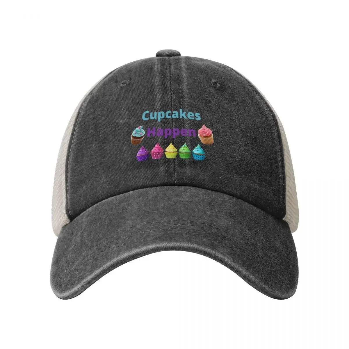 Cupcakes Happen Baseball Cap Beach Outing Hat Man Luxury Men Women's