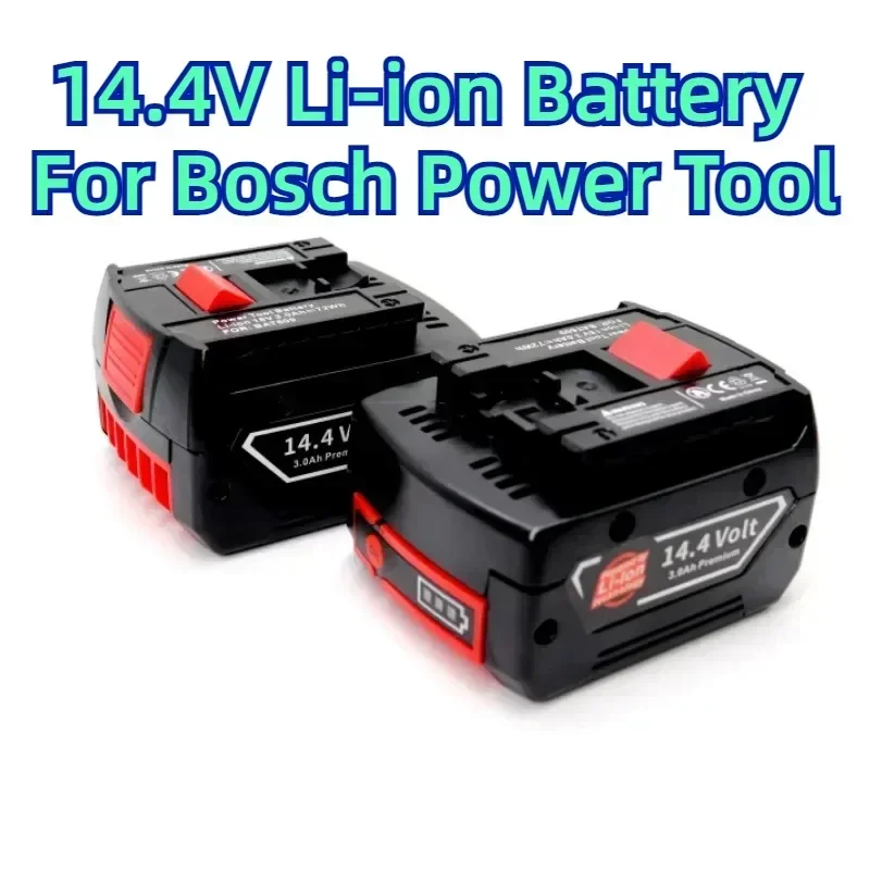 

14.4V 4.0Ah for GBH GDR GSR 1080 DDS180 BAT614G Replacement Li-ion Battery Charger Set，Rechargeable Battery for Bosch Power Tool