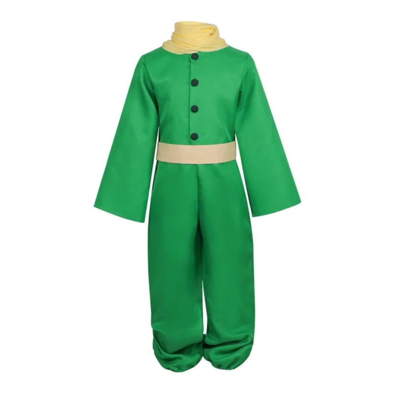 

Anime The Little Prince Cosplay Costume Boys Jumpsuit Kids Halloween Christmas Birthday Party Carnival Green Uniform Outfits
