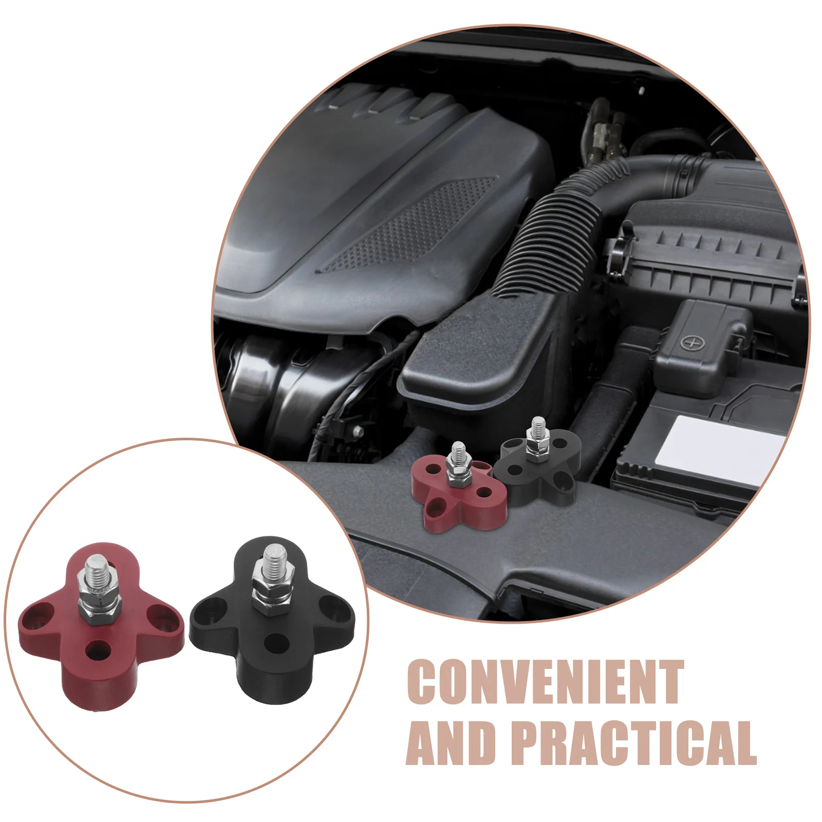 1 زوج M6 كتلة طرفية مسمار واحد لسيارة شاحنة Rv قارب دائم الأرض حافلة كتلة توزيع آخر تقاطع المحطة