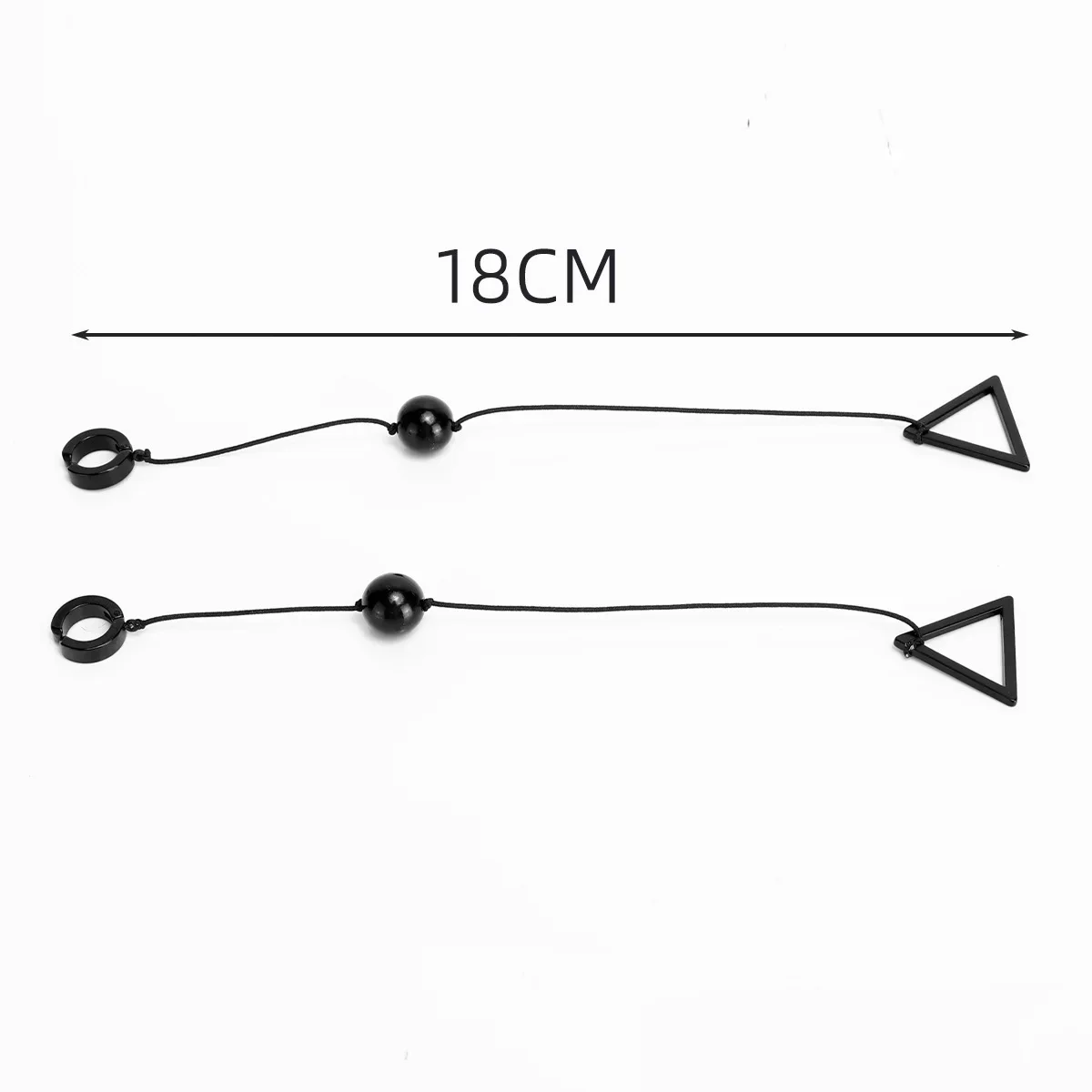Chainsaw Man Cosplay Costume Accessories Death Devil Earrings For Man Woman Black Triangle Drop Earrings Comic con Dress Up Prop