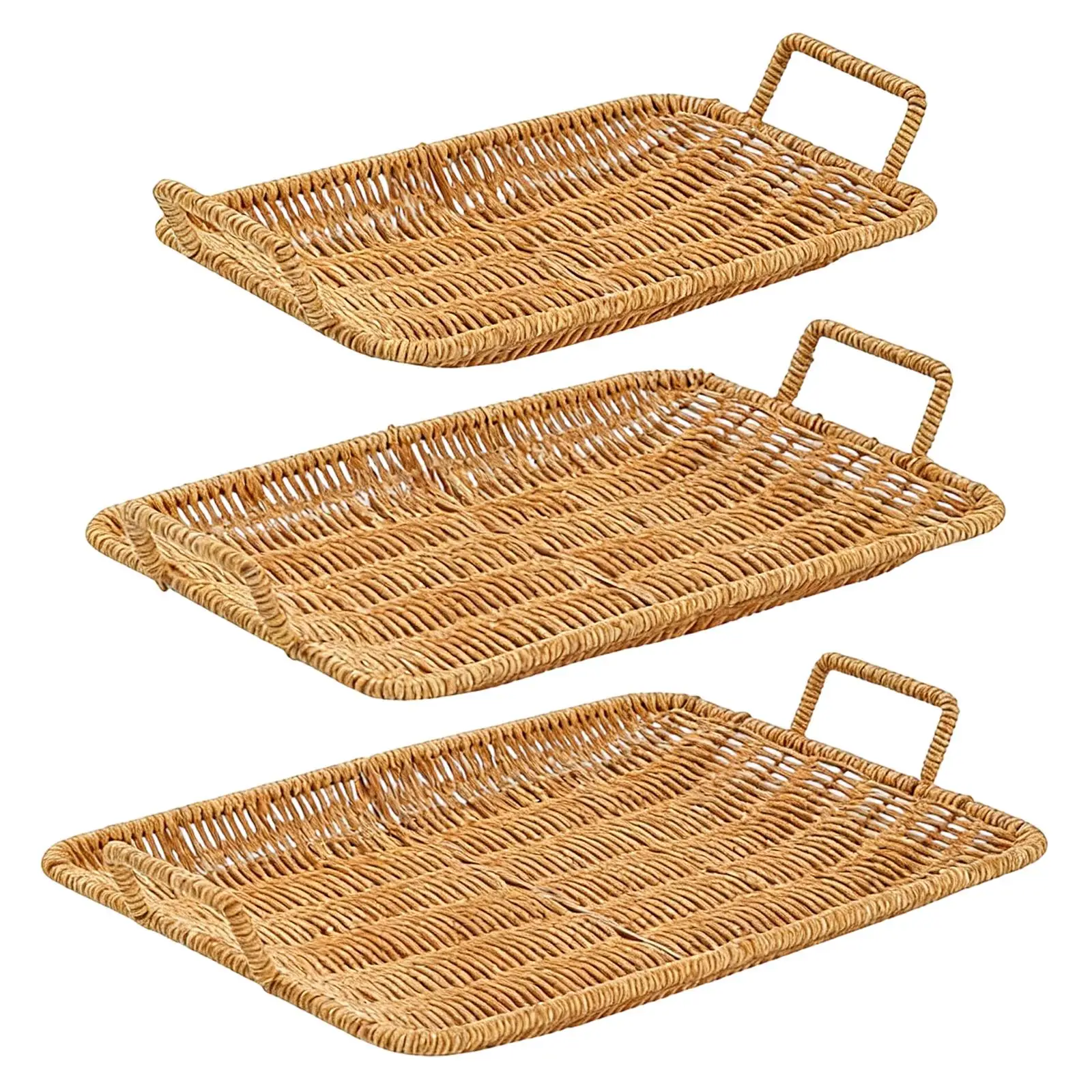 Gewebtes Serviertablett, Snack-Tablett, dekoratives Haushalts- und Wohndekor, vielseitig einsetzbar für Cracker, Arbeitsplatte, Party, Zuhause, Couchtisch