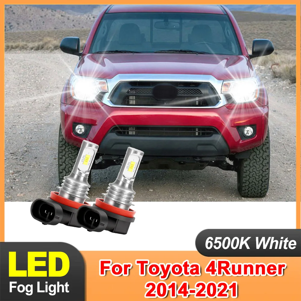 

2x H11 LED Fog Lights Canbus Day Running Lights Car Light 12V 25000Lm For Toyota 4Runner 2014 2015 2016 2017 2018 2019 2020 2021