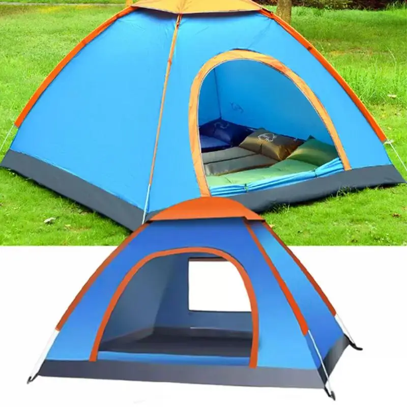 Outdoor tent portable folding fully automatic 2-3 person outdoor camping full set beach camping park tent Waterproof Family Tent