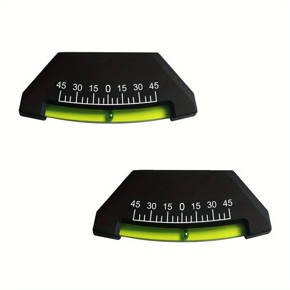 2x High-Visibility RV Leveling Inclinometer for Campers Pop-Up Trailer Boat Stainless Steel Ball Indicator Angle Scale Leveler