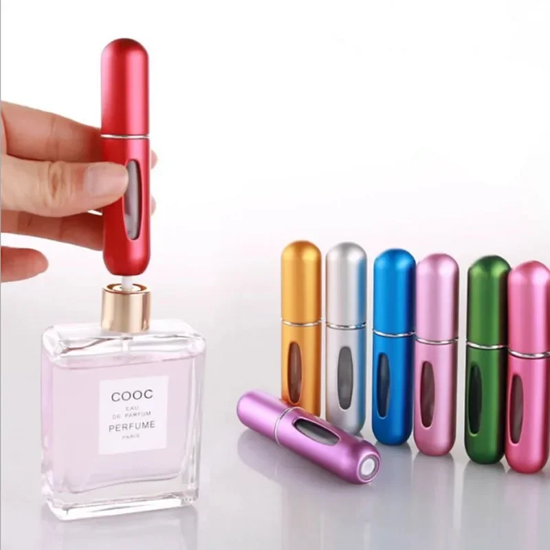 5/8ML Traveling Perfume Atomizer Portable Liquid Container For Cosmetics Mini Metal Aluminum Pump Empty Bottle Refillable