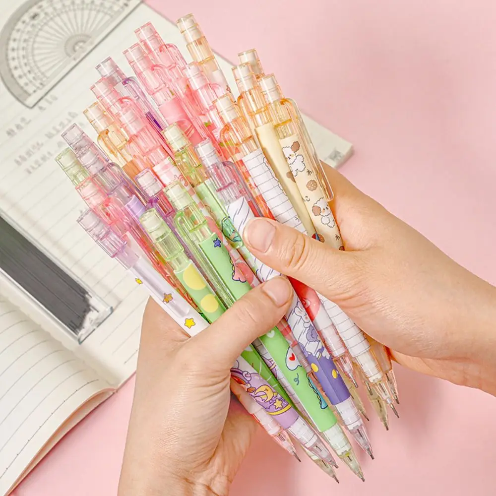 Movable Pencil 0.5mm Mechanical Pencil Animals Astronaut Automatic Pencils Cartoon Peach Press Pen School Supplies