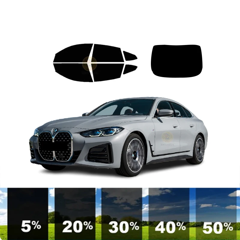 precut Removable Window Tint Film For Car 100% UVR 5%-70%VLT Heat Insulation Carbon ﻿For BMW M4 4 DR GRAN COUPE 2021-2023