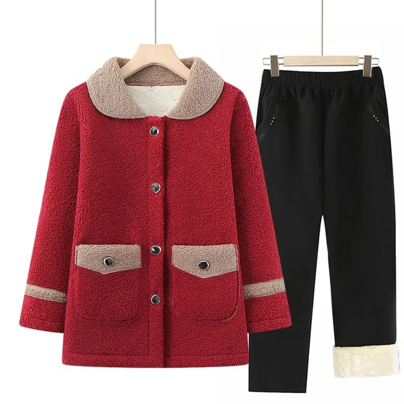 

Корейская женская парка из овечьей кожи, женская зернистая бархатная куртка-пуховик, зимняя верхняя одежда из меха норки для мам среднего возраста, большой размер 5XL