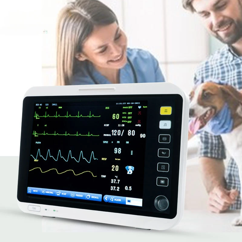 Veterinary Animal Monitoring Instrument Lcd Portable Multi Parameter Electrocardiogram Heart Rate Sensor Pulse Oximeter 2024 New