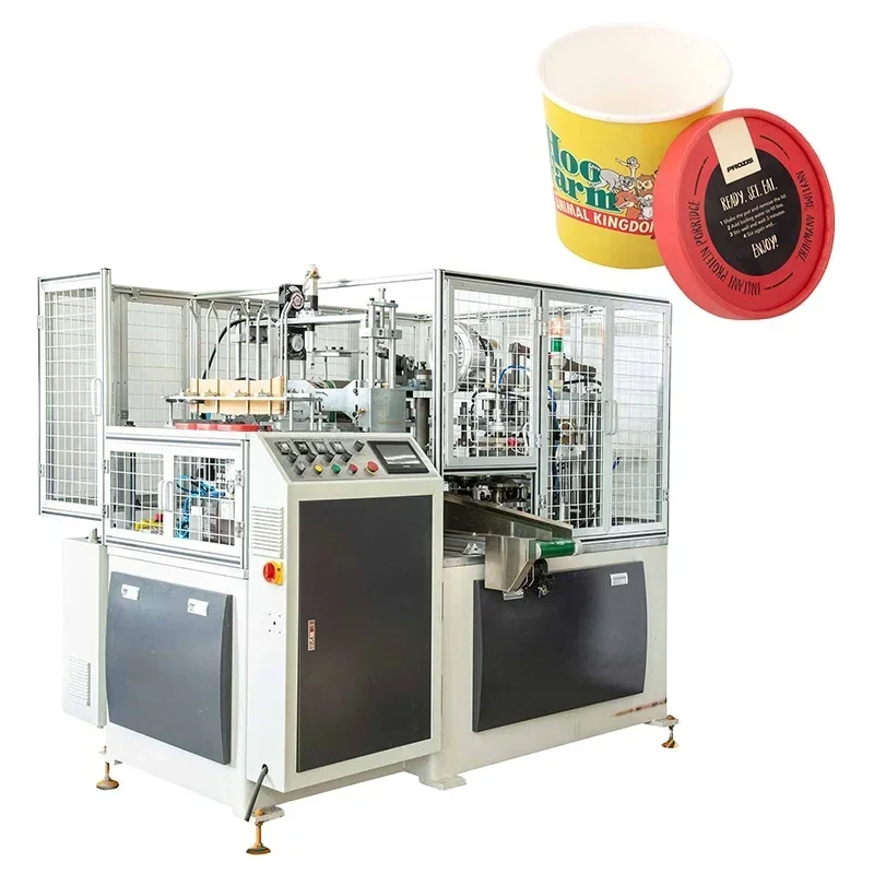 Disposable Plastic Paper Coffee Cup Lid Forming Making Sealing Machine for Paper Cups