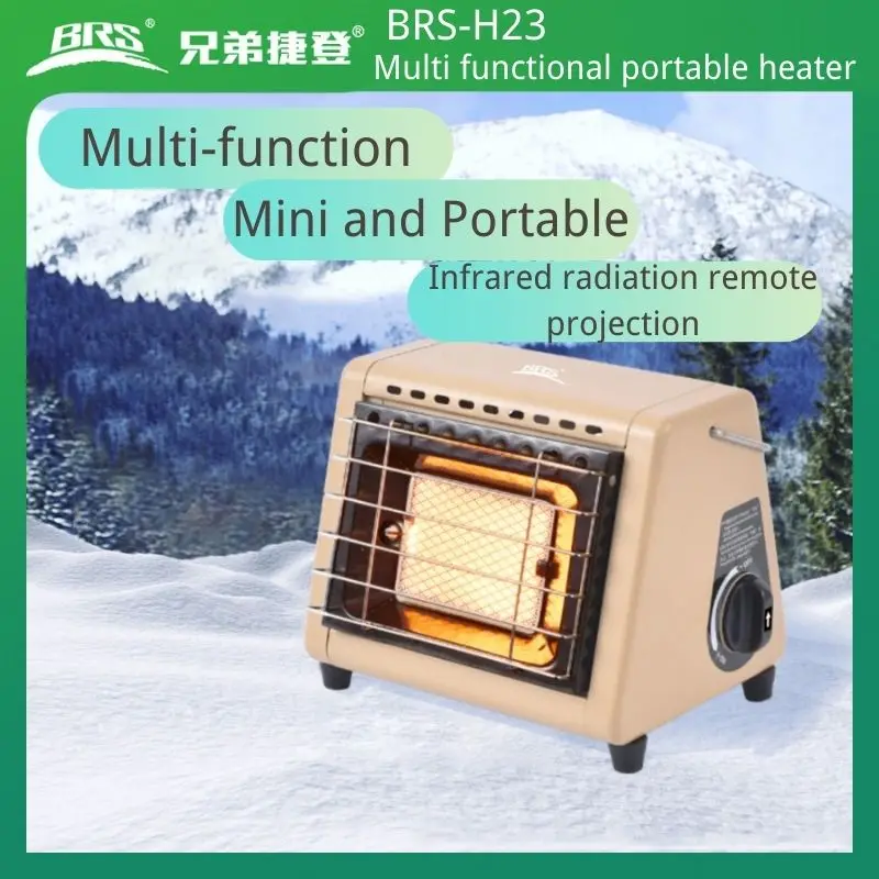 

BRS Outdoor Gas Heater Camping Fishing Warmer Butane Propane Double Burner Heating Stove Infrared Ray Gas Heater Drying Cloth