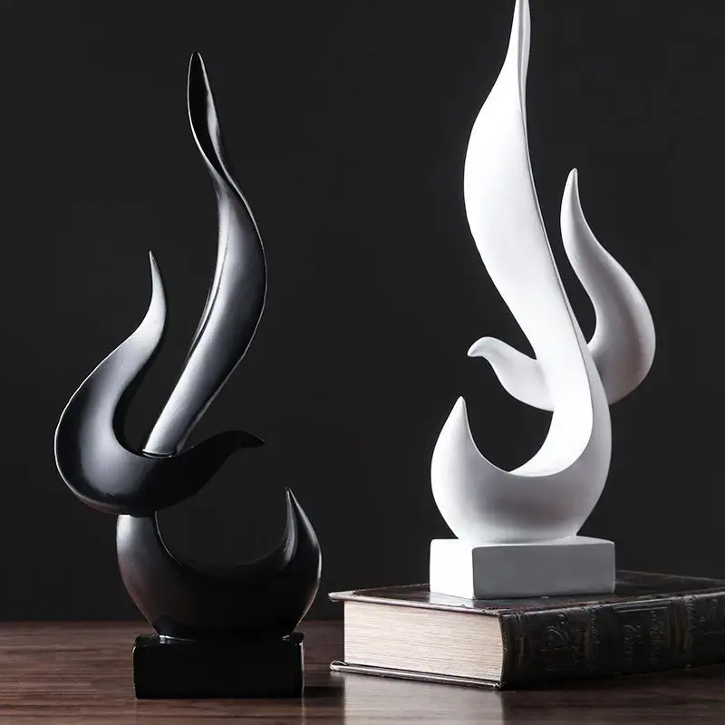 

Burning Torch Statue Resin Crafts Modern Artworks Desktop Entrance Decoration Decoration Decoration Home Living Room Decoration