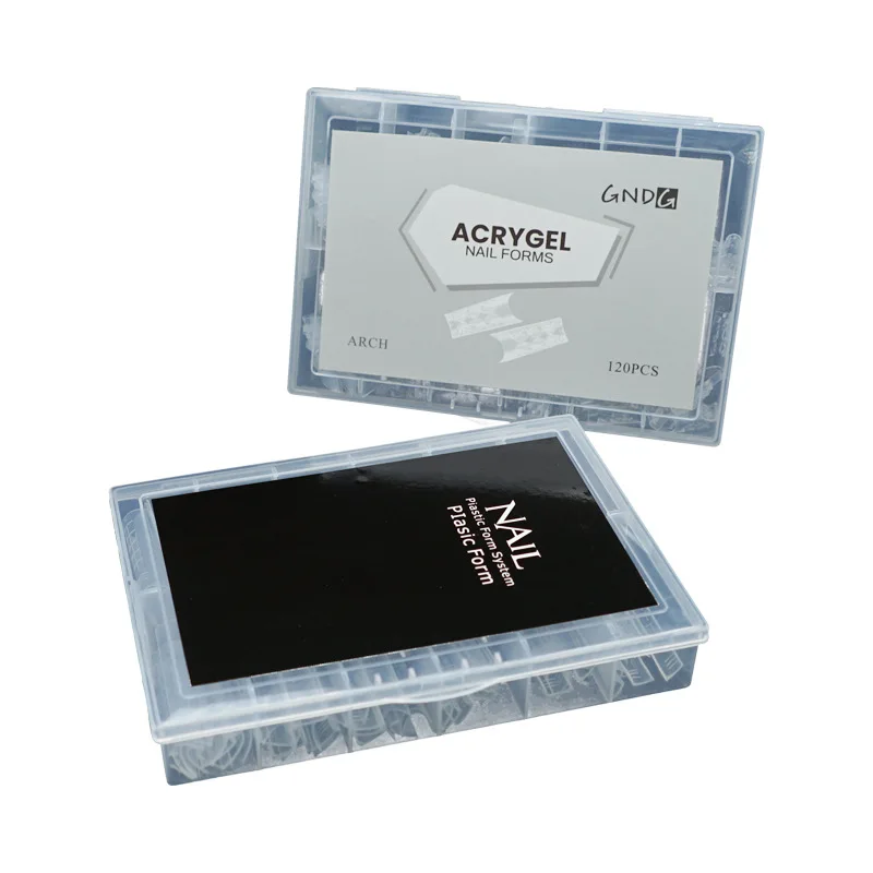 120pcs Boxed Transparent Glass Crystal Gel Nail Tips Nail Art Tools False Nails Quick - Curing Phototherapy