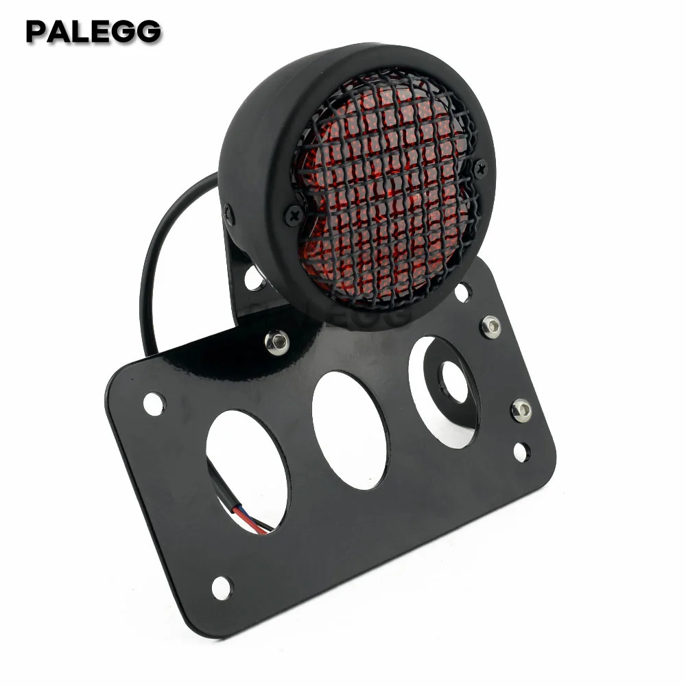 Uniwersalne tylne światło LED do montażu bocznego motocykla 12 V z uchwytem na tablicę rejestracyjną dla Harley Bobber Yamaha Honda Suzuki — zdjęcie 5
