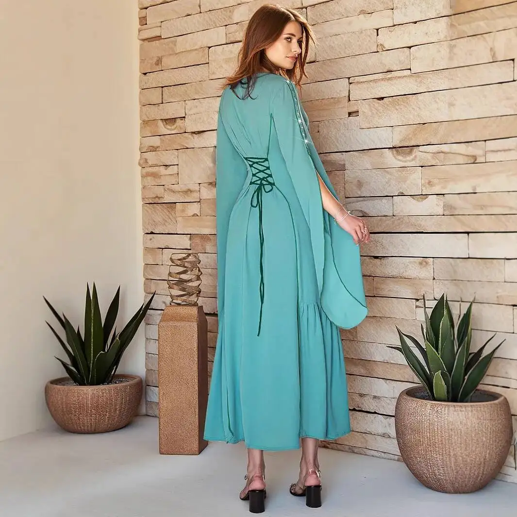 

Dubai Fashion Muslim Ba5039 Fashion Abaya with Rhinestones Women's Evening Dress Robe Abaya Ramadan Dubai Luxury Islam Elegant