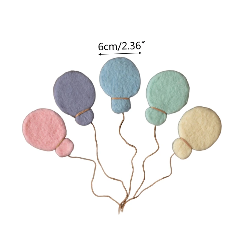 5Pcs/10 Pcs Baby Wool Felt Balloon Decorations Newborn Photography Props Accessories DIY Handmade Dropshipping