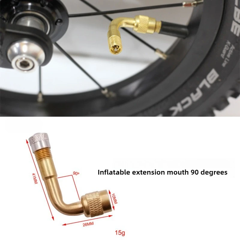 2pcs 45/90/135 Degree Angle Brass Auto Air Tyre Valve Extender Auto Motorcycle Valve Adaptor Tyre Inflatable Tube Extension