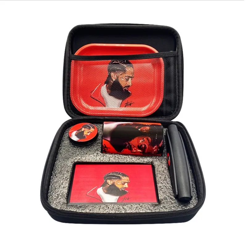 Baru Multi-pola Set Rokok Portabel Beberapa Seri Set Pipa Baki Rokok Penggiling Rokok Set Rol Rokok