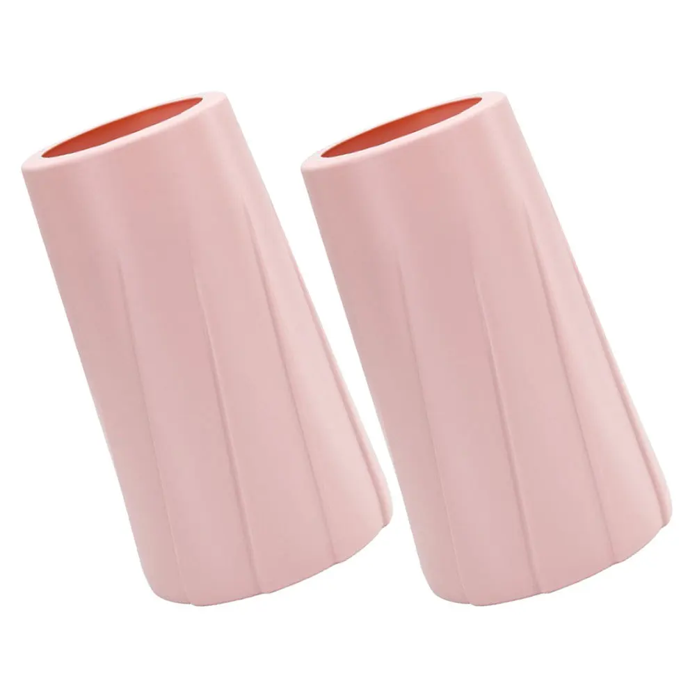 

2Pcs Ceramic-Look Plastic Vase Simple Style Flower Container Home Garden Desktop Decoration Floral Arrangement Vase