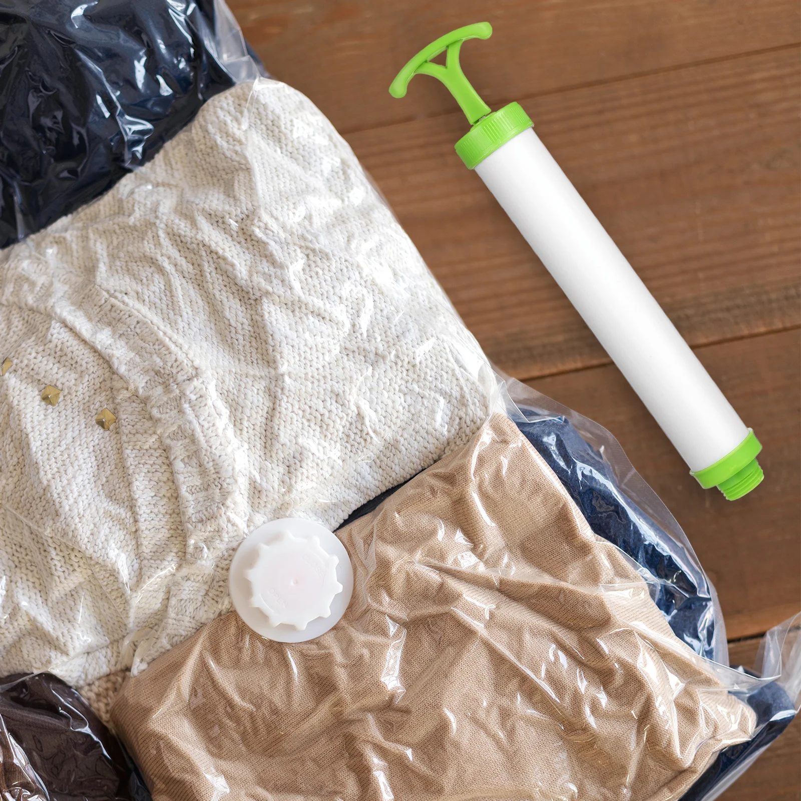 مضخة نفخ الهواء المحمولة المريحة بطول 30 سم مصممة خصيصًا للأكياس المضغوطة مضخة تفريغ الهواء #3