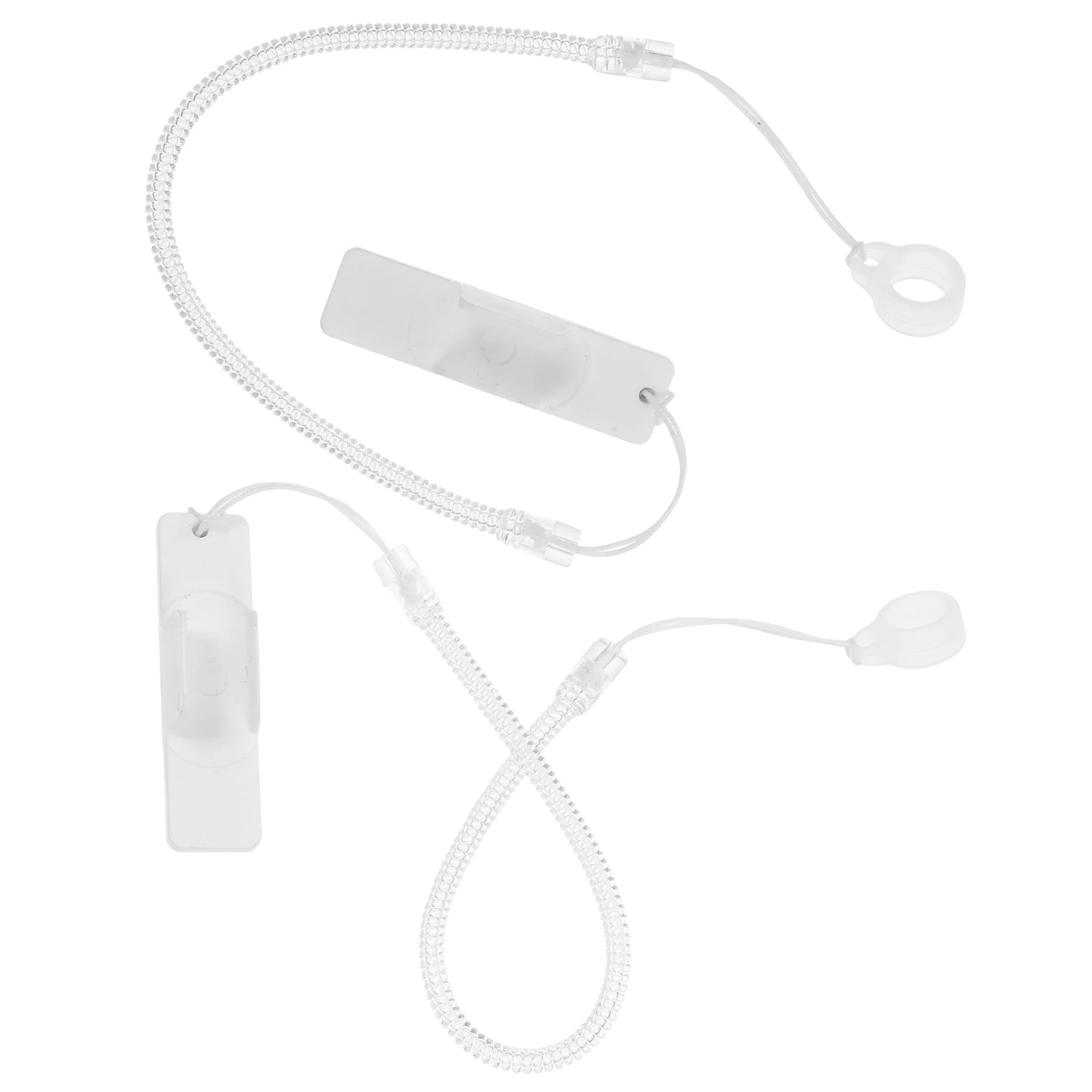 2pcs Signature Pen Lanyard Wrist Strap Anti-Lost Rope White Holder High Elastic Spring Secure Clip Antislip Silicone Tablet