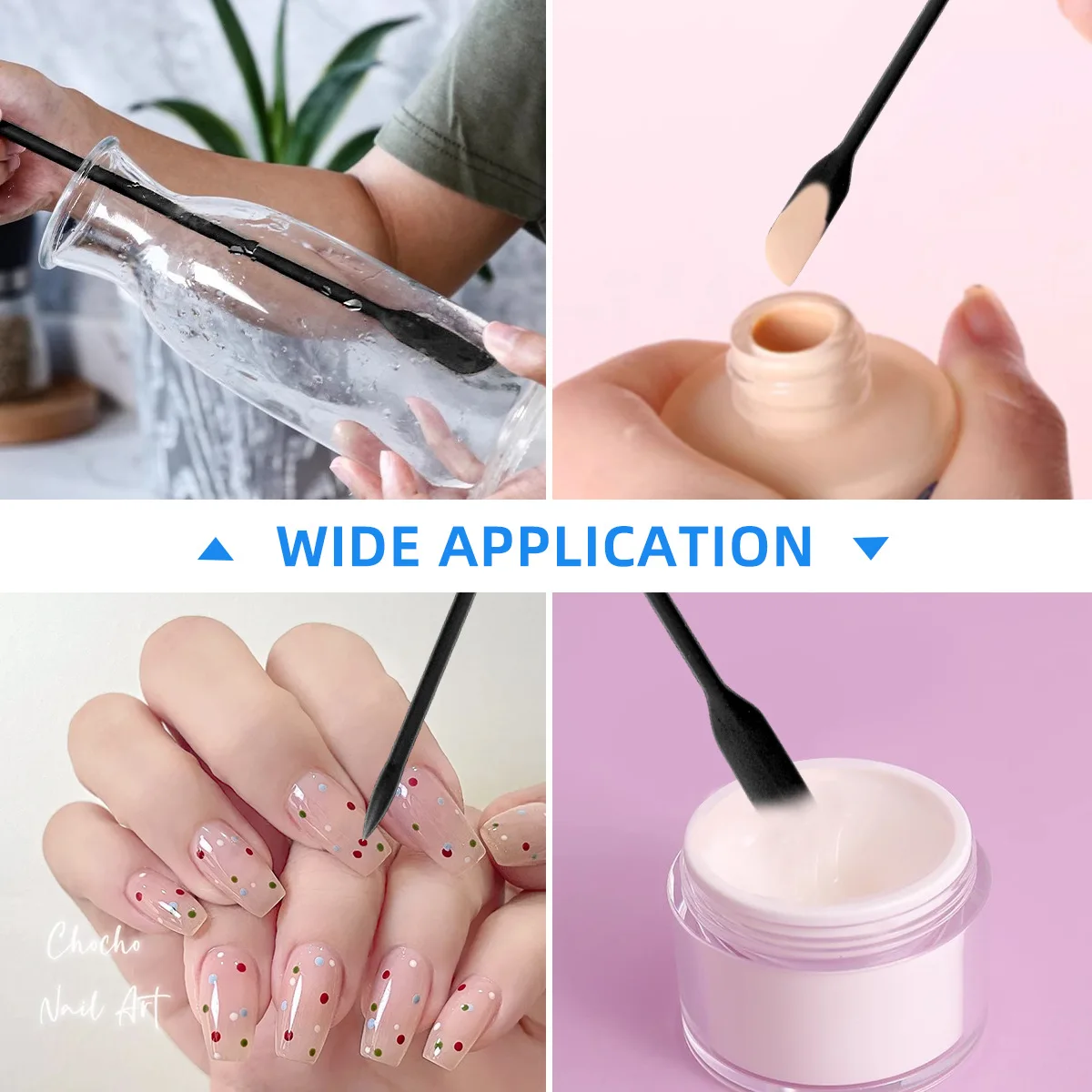 مجموعة واحدة من ملعقة الخبز الصغيرة المصنوعة من السيليكون ذات الأطراف المزدوجة مكونة من 3 قطع أدوات المطبخ لبرطمانات التجميل والخبز وملعقة المربى والمكشطة