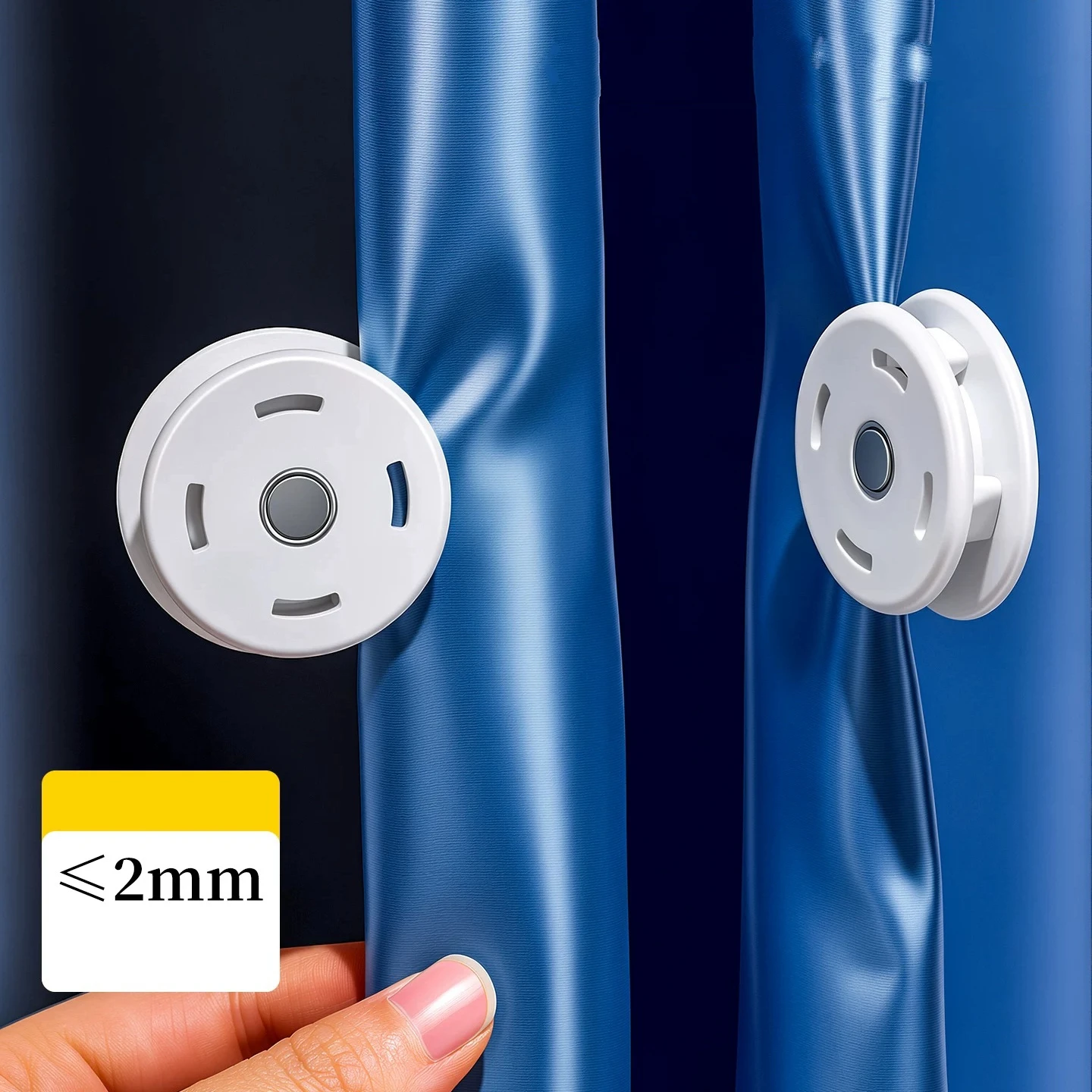 Strong Magnetic Curtain Clips Nail Free Blackout Closure Clips Curtain Closed Buckle Prevent Light Leaking For Bedroom Office