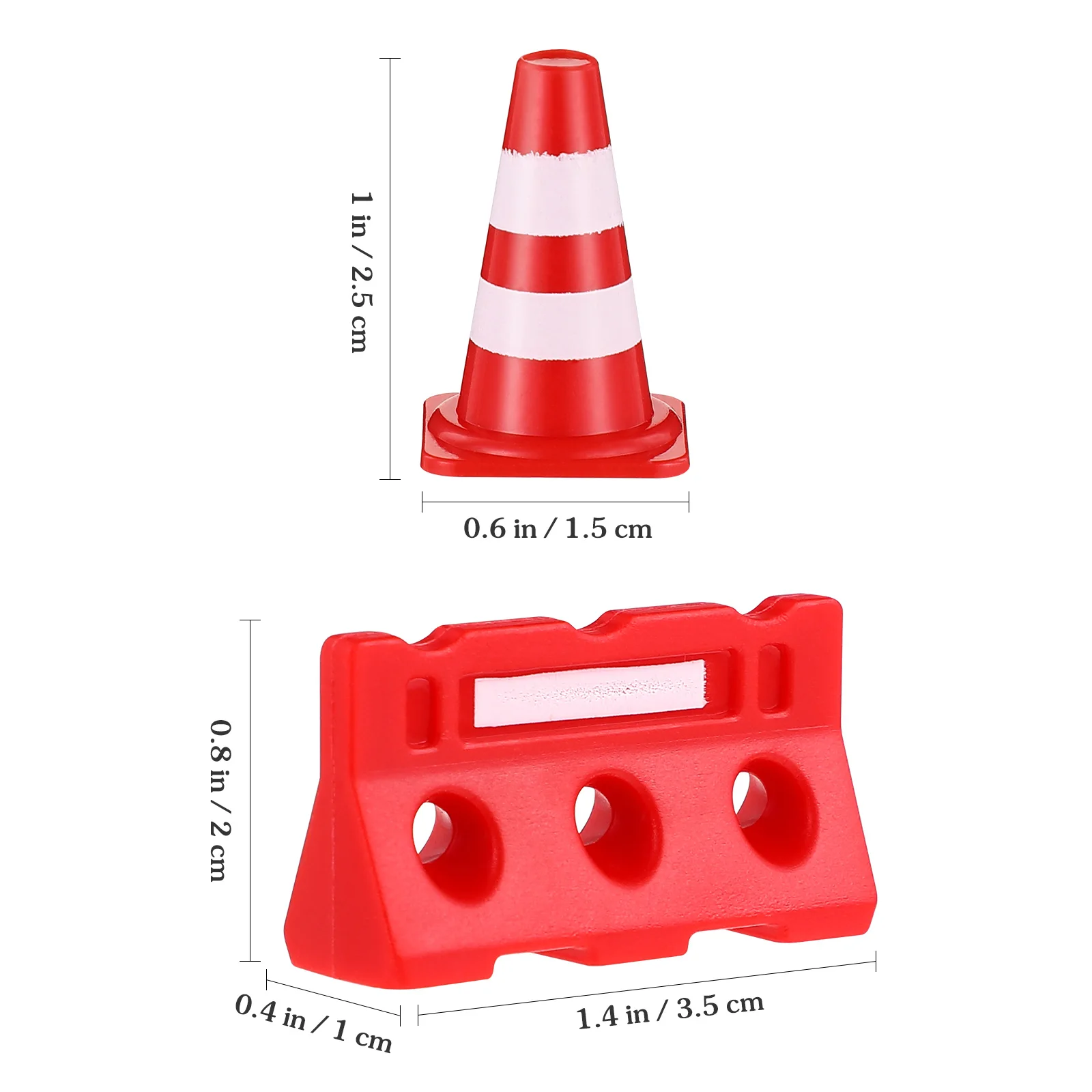 Imagem -03 - Mini Cones de Tráfego Cercas Playconjunto de Sinais de Estrada Cones de Tráfego Ferramenta Educacional Cone Chapéus 24 Pcs