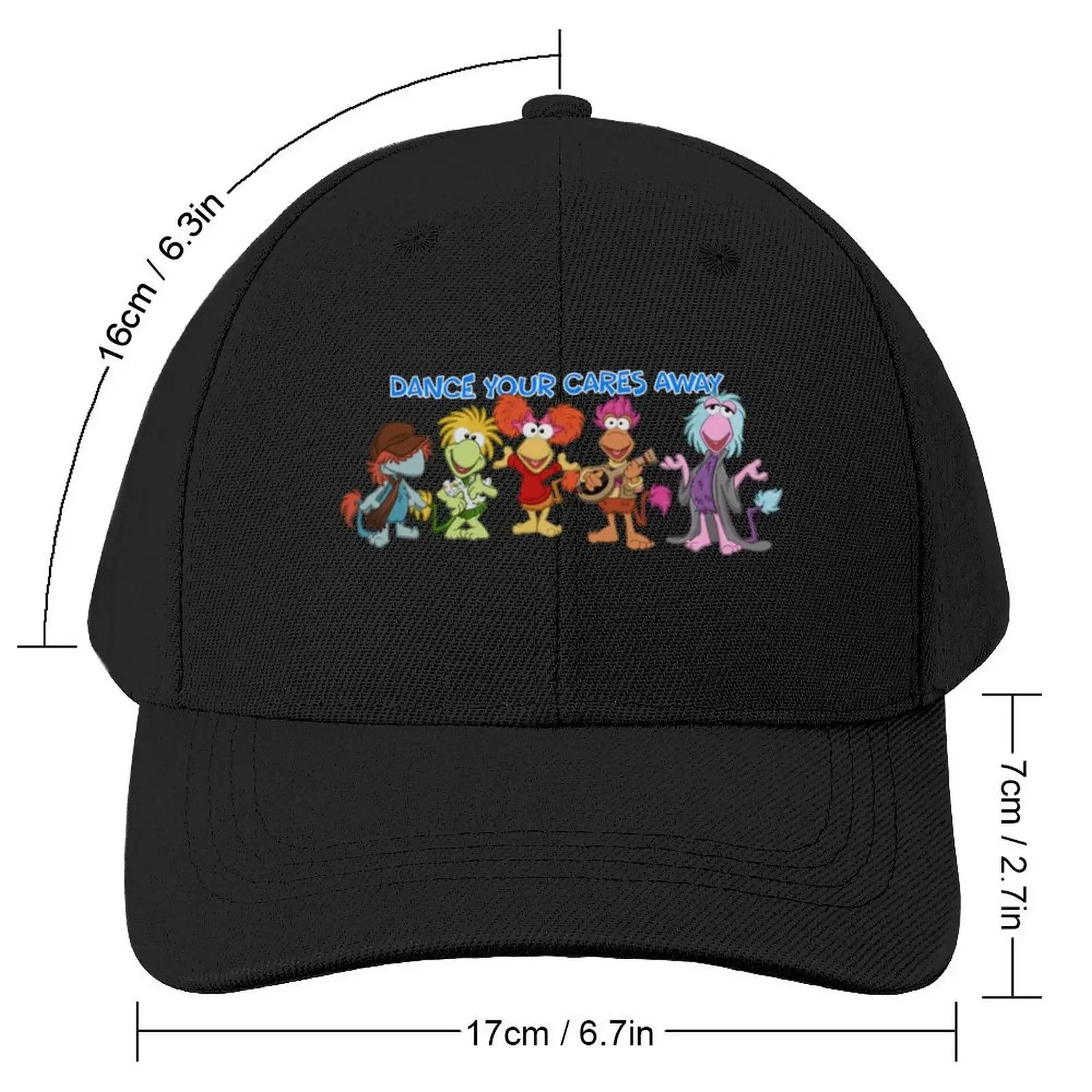 Fraggle Rock Dance your cares away Baseball Cap Fishing cap Custom Cap Bobble Hat Caps Women Men's