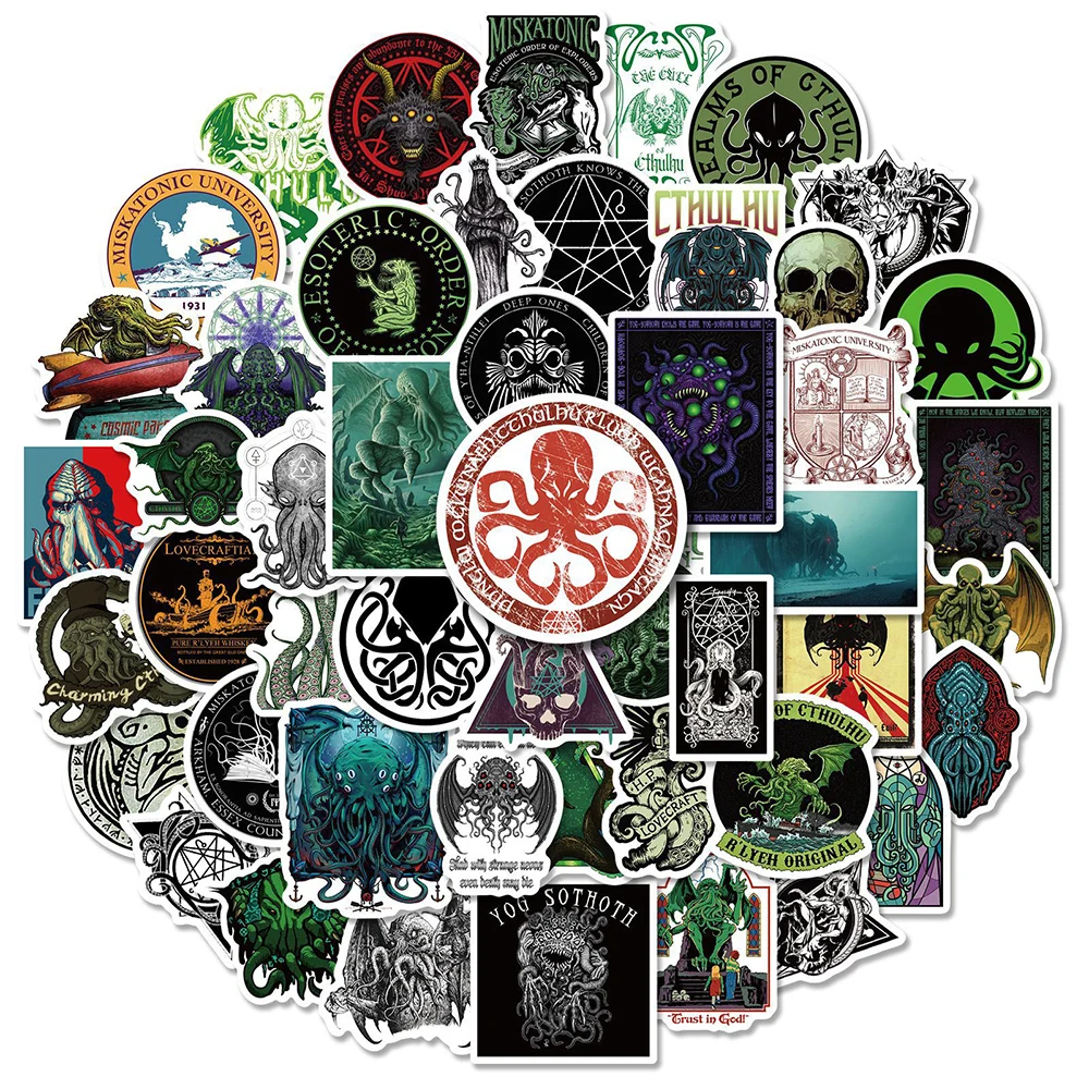 10/30/50pcs Gothic Horror Skeleton Cool Stickers Skateboard Laptop Luggage Motorcycle Bike Car Phone Waterproof Sticker Decal