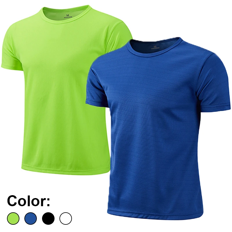 We.Fine Fashion Men Quick Dry Short Sleeve Sport T Shirt Gym Fitness Shirt Running Teenager Breathable Sportswears