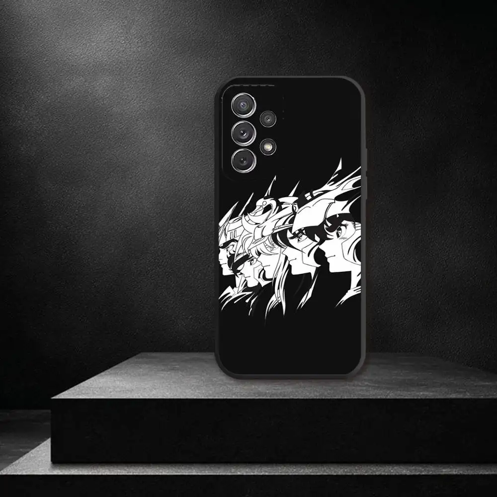 Funda de teléfono Saint-Seiya-Virgo Shaka para Samsung S 25,24,23,22,30,21,10,9,Ultra,Plus,Lite,FE,4,5G, funda blanda negra