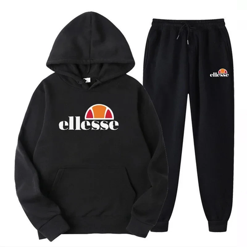 

﻿ Men Hooded Sweatshirt And Sports Pants Set 2D Animated Printed Sportswear Casual Outdoor Spring And Autumn Long Sleeve Hoodies