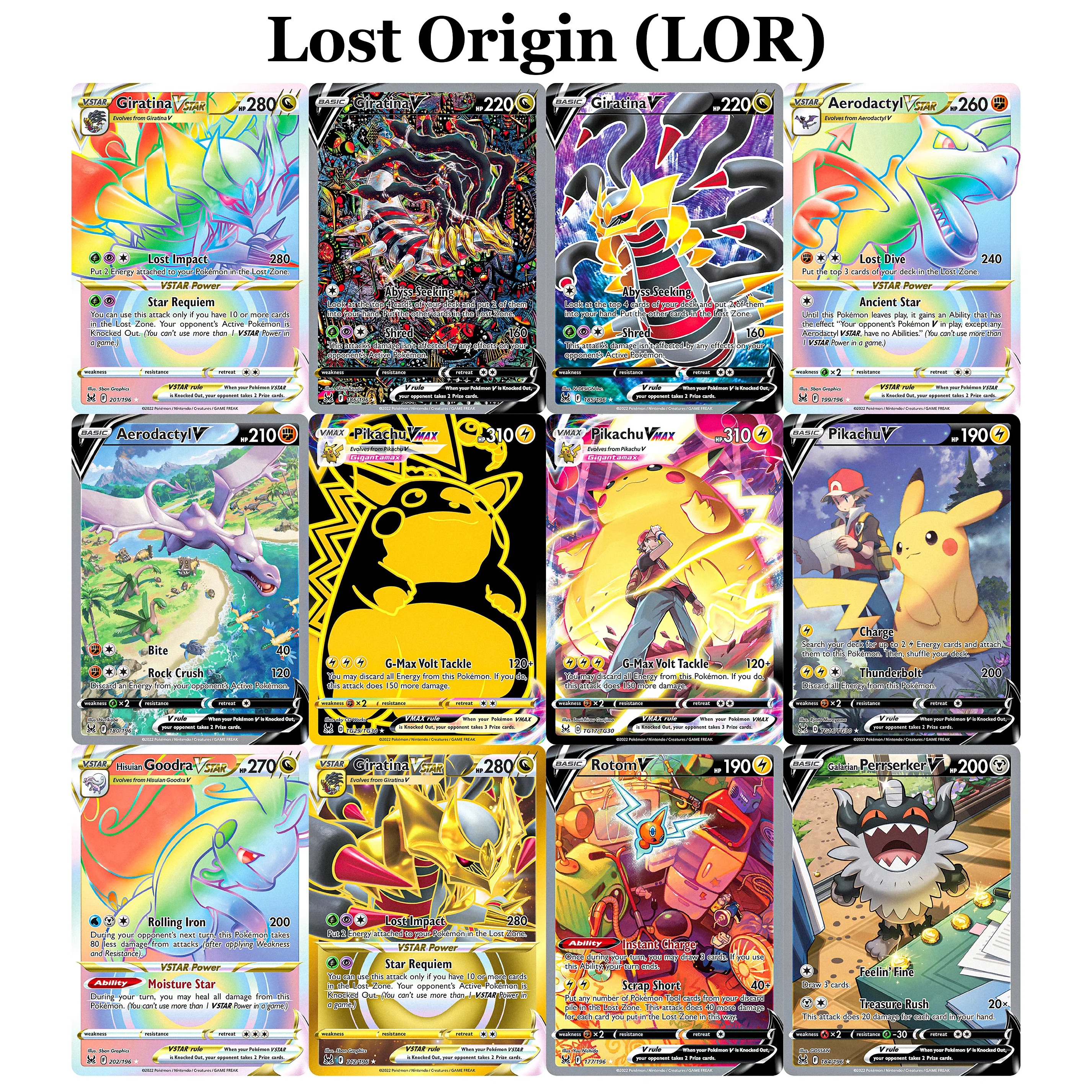 Ensembles d'épée et de bouclier de carte PKM, carte de Collection holographique proxy, étoiles brillantes, évolant des ciels, jeu de commerce de collection Pokemon