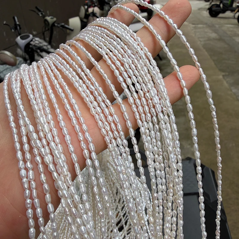 2mm Keshi Irregular Ultra-Thin Cool White Natural Freshwater Cultivated Pearls DIY Loose Beads Handmade Jewelry