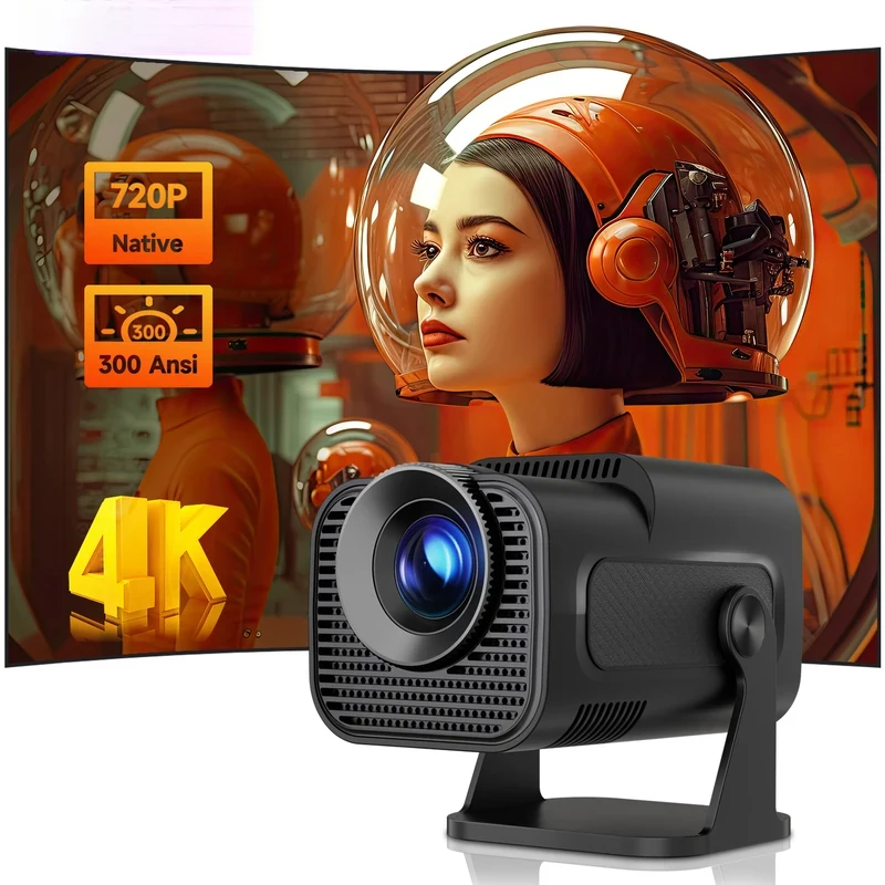 

Новый мини-проектор HY320 с поддержкой Android 11, разрешением 720P, 4K, 300 ANSI люмен, Wi-Fi 6, Bluetooth 5.0, для домашнего кинотеатра и улицы, портативный, 180° ° Поворотный проектор