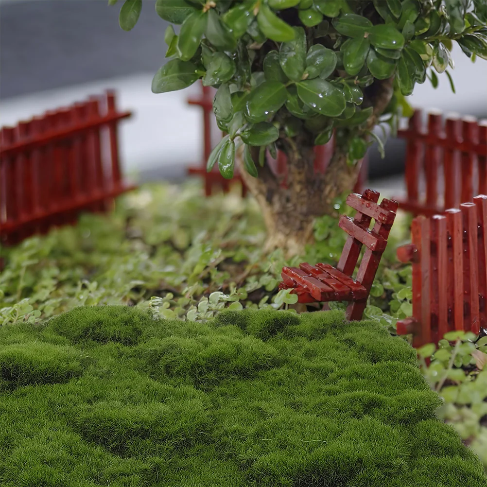 

2 Pcs Simulated Moss Lawn Simulation Mat Scene Accessories Artificial Mats Grass Rug Decorate