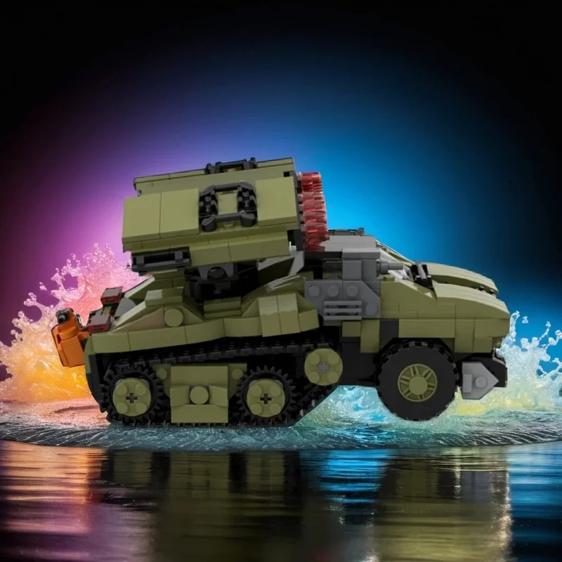

647PCS MOC Military Halo Wars 2 Wolverine Anti Aircraft Tank Model Creative Building Blocks Assembly Building Blocks Gift Set