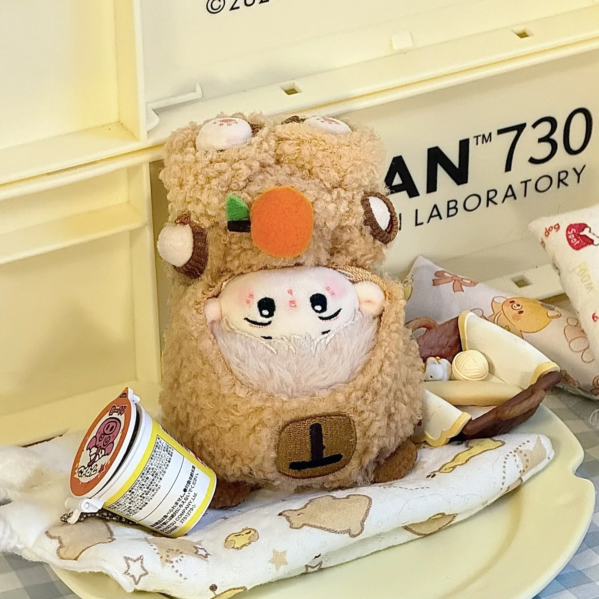 Puppe Kleidung Für 17CM Labubu Capibara Set Overall Kawaii Kopfbedeckung Kamera Pack Plüsch Baumwolle Puppe Dress Up Spiel Dekoration